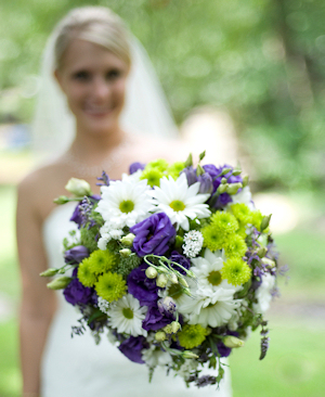 Bride with flowers